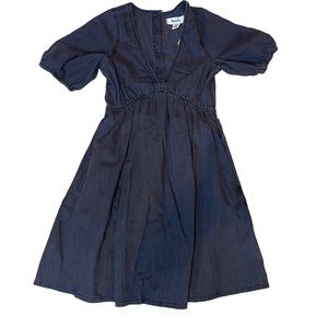 Madewell The Denim Annamarie Mini Dress in Lunar Wash size 00
